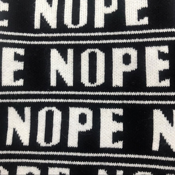 Urban Outfitters NOPE Sweater Biker Shorts Black/White Knit Women Sz XS NWOT - Picture 2 of 8